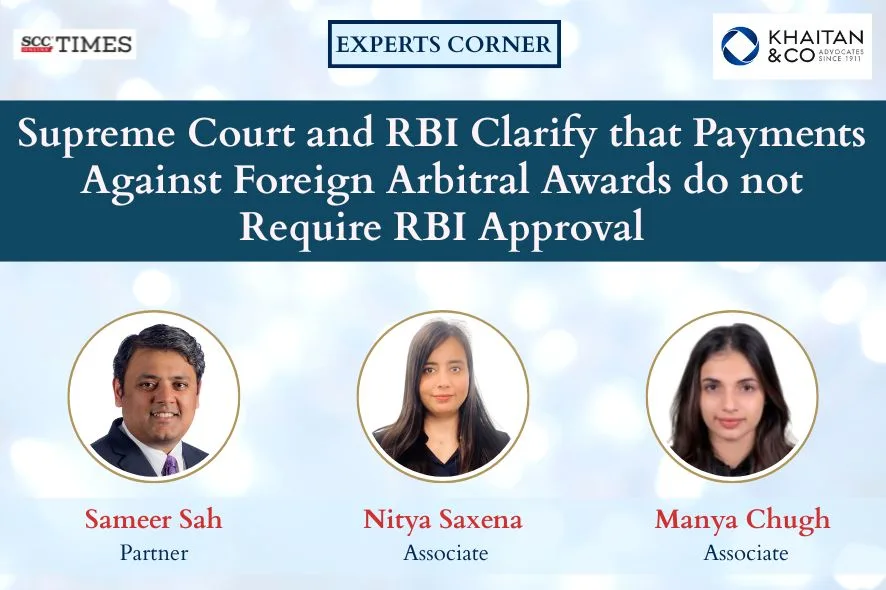 foreign arbitral awards RBI approval