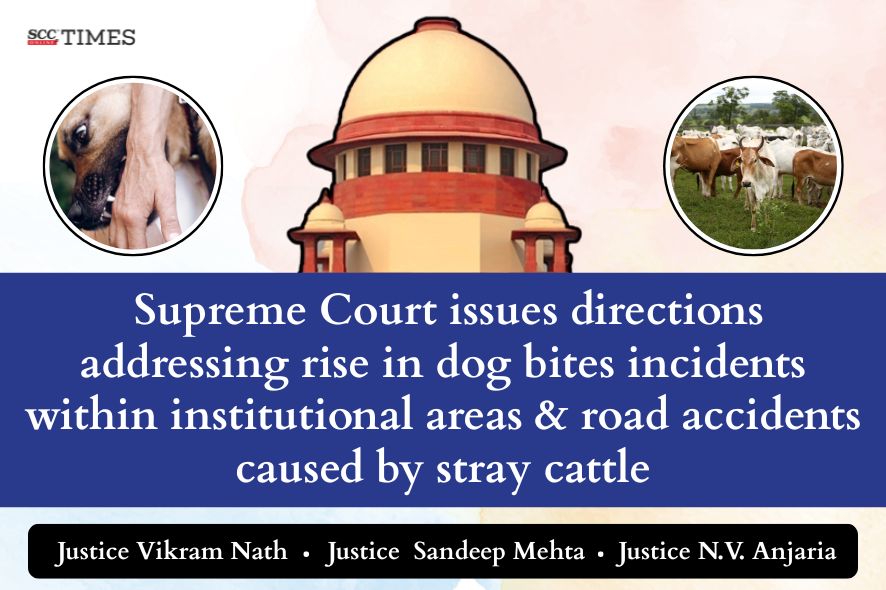 SC directions on rise in dog bites incidents & accidents caused by stray cattle | SCC Times
