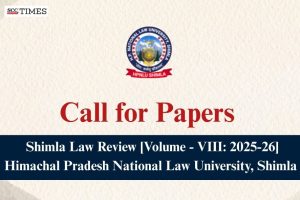 Shimla Law Review Volume VIII Call for Papers