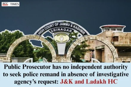 public prosecutor cannot seek police remand