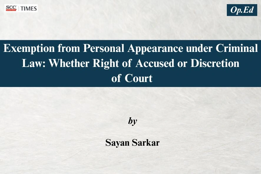 Exemption from Personal Appearance
