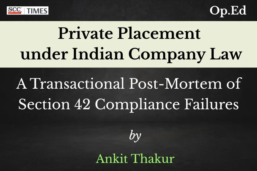 Section 42 Private Placement Compliance