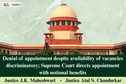 Denial of appointment despite vacancies