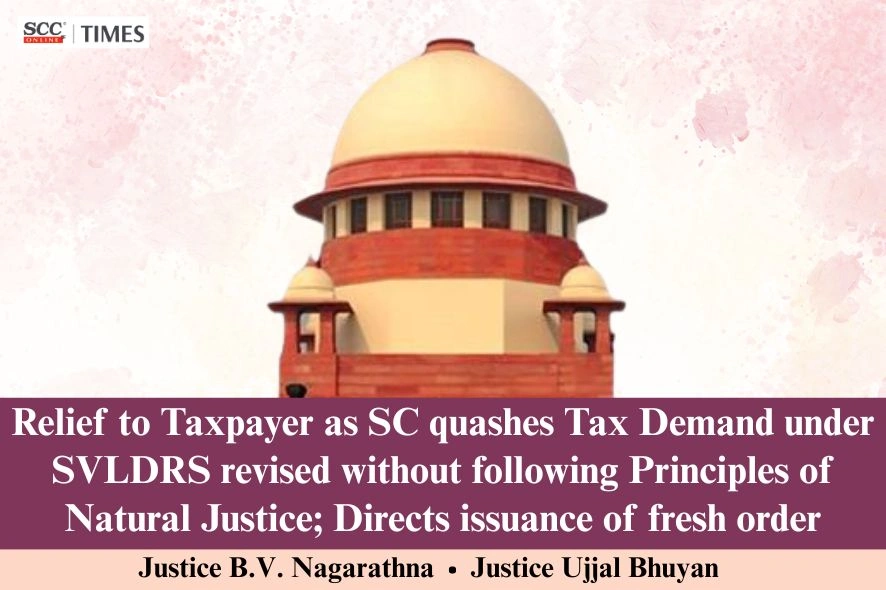 SC Quashes Tax Demand