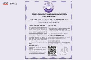 TNNLU pro bono advocacy fellowship 2026 Tamil Nadu