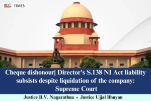 Director's S. 138 NI Act liability
