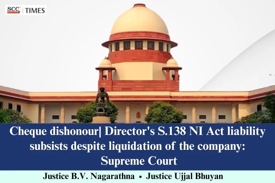 Director's S. 138 NI Act liability