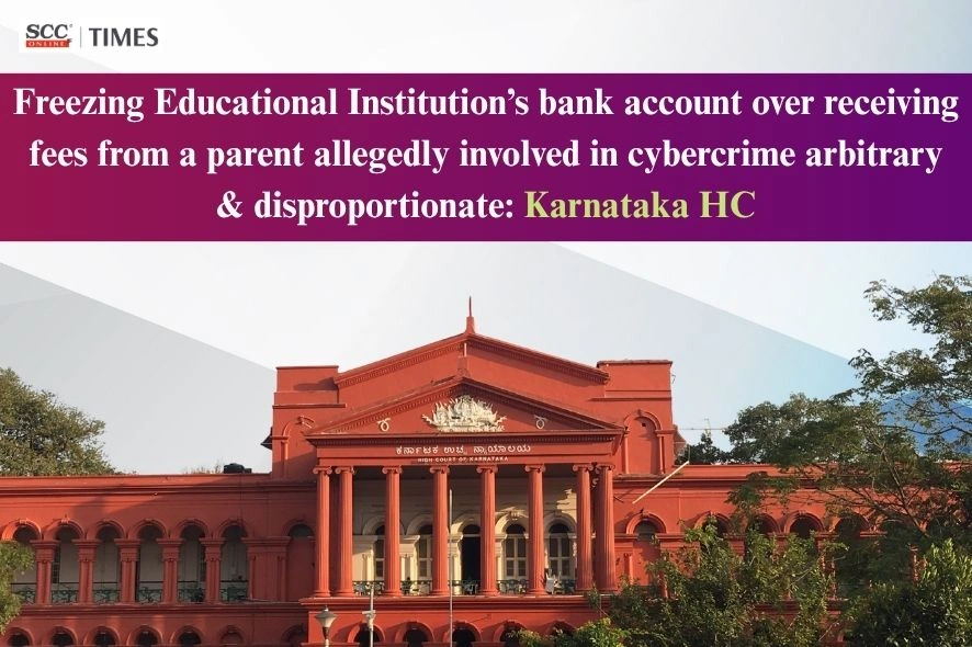freezing of educational institution's bank account
