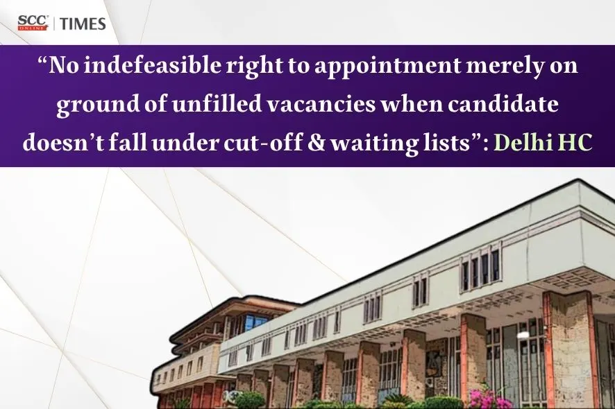 no indefeasible right to appointment