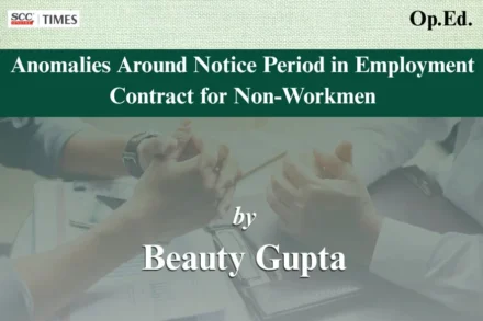 notice period employment contract non workmen India