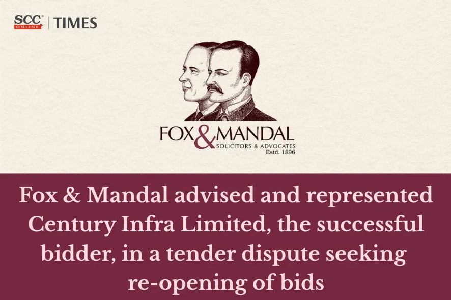 Fox and Mandal Century Infra tender dispute e auction