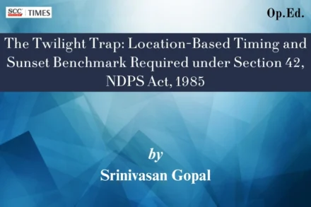 Section 42 NDPS Act sunset benchmark analysis