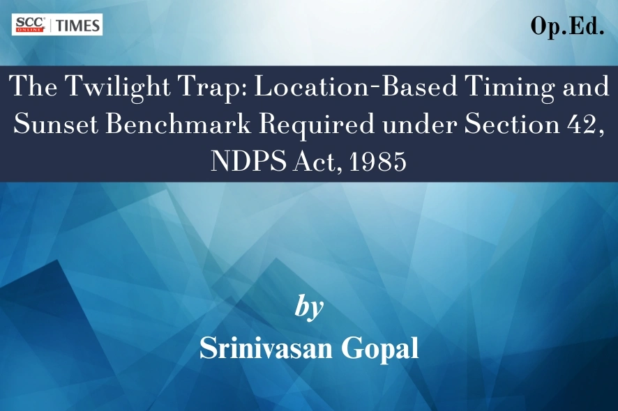 Section 42 NDPS Act sunset benchmark analysis