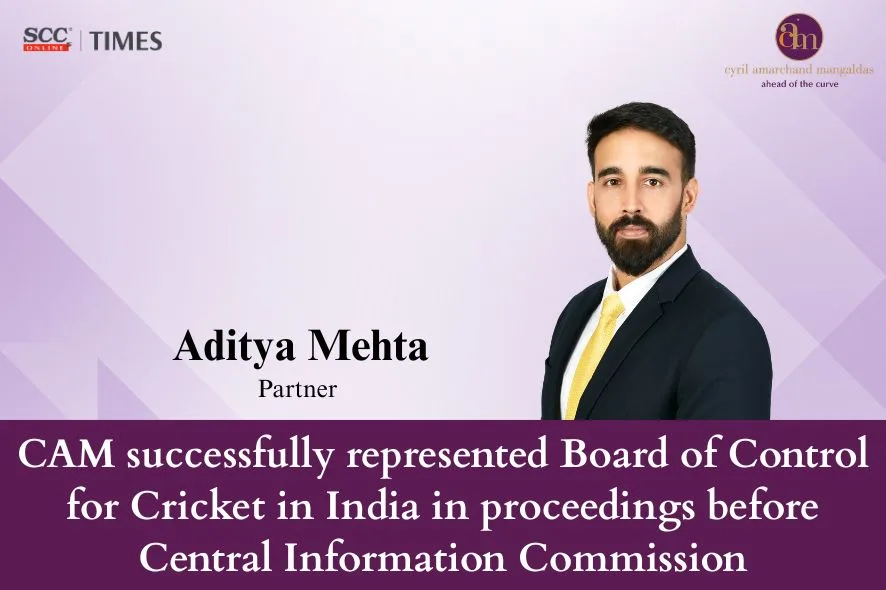 CAM represented BCCI before CIC