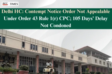 Appeal against contempt notice not maintainable