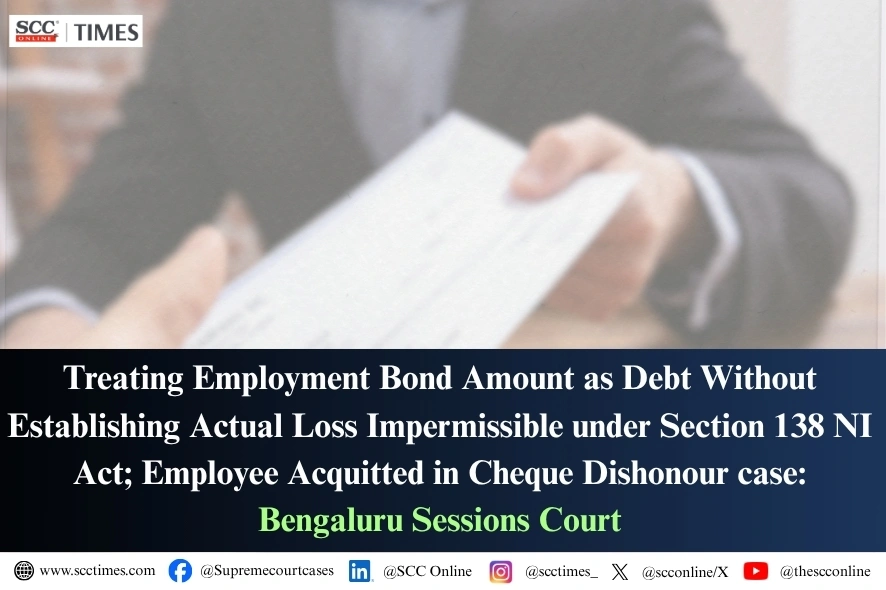 Employment bond cheque dishonour