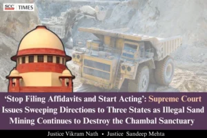 Illegal sand mining Chambal Sanctuary