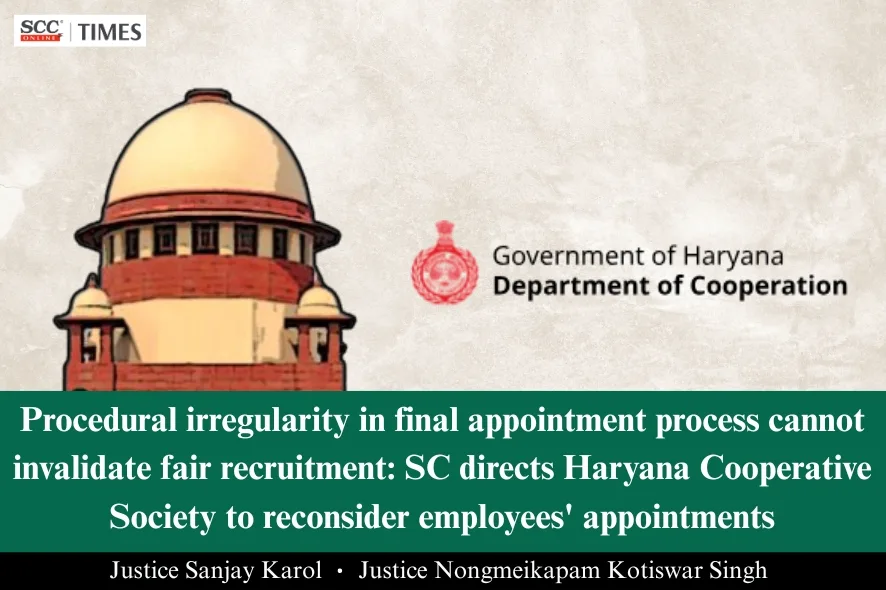 Procedural irregularity in final appointment process