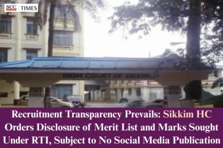RTI disclosure of recruitment marks and merit list