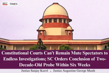 Right to speedy investigation under Article 21