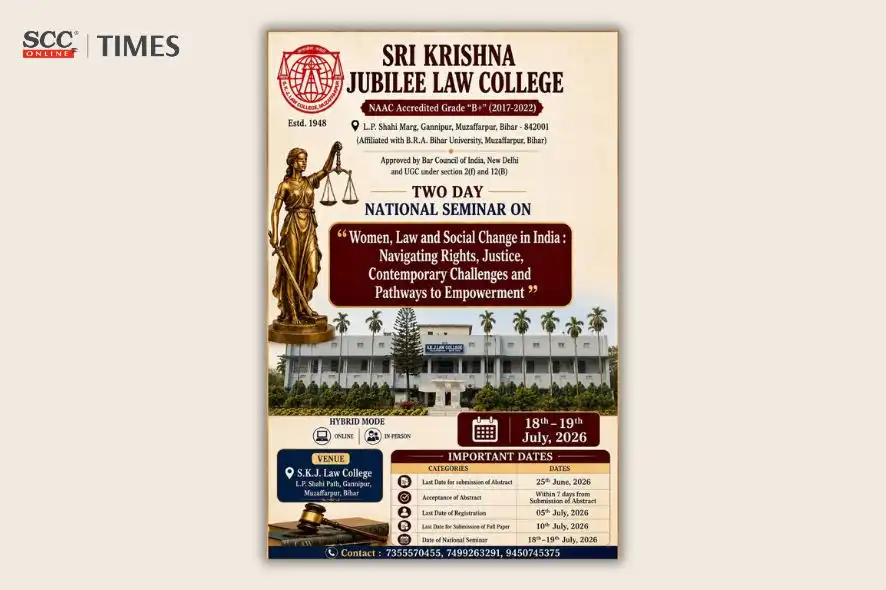 SKJ Law College National Seminar on Women Law and Social Change 2026