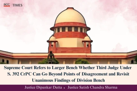 Third Judge powers under S. 392 CrPC