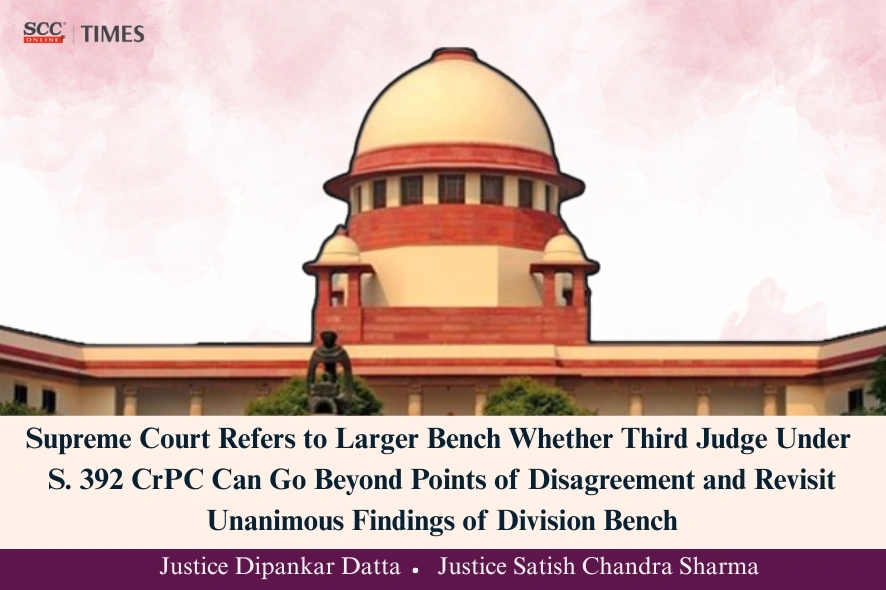 Third Judge powers under S. 392 CrPC