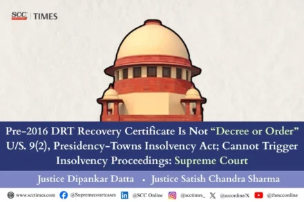 DRT Recovery Certificate Not a Decree