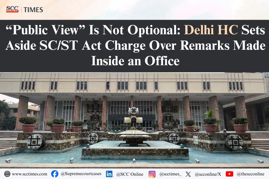 Delhi High Court public view SCST Act