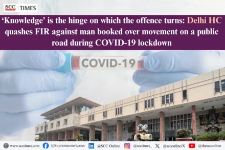 FIR over movement on public road during COVID-19 lockdown