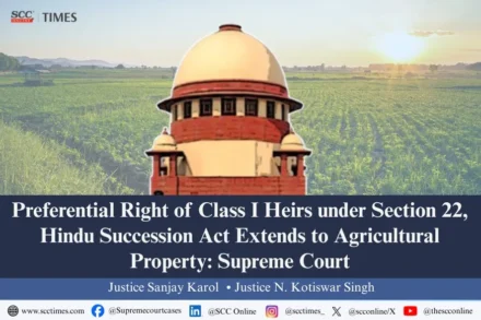 Section 22 Hindu Succession Act Agricultural Property