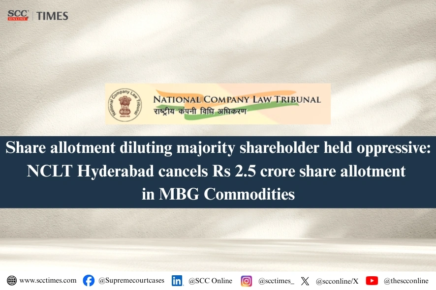 oppressive share allotment in MBG Commodities