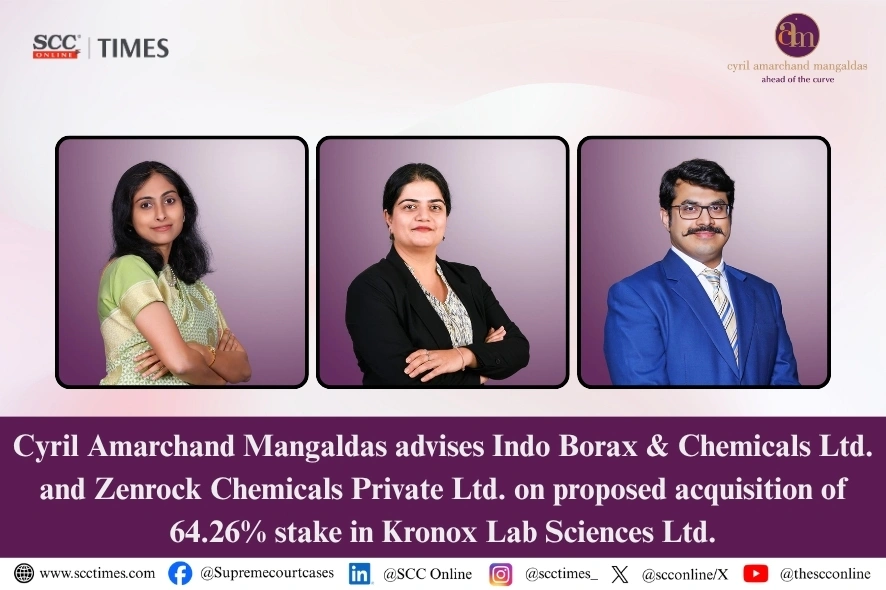 Cyril Amarchand Mangaldas Kronox Lab Sciences acquisition