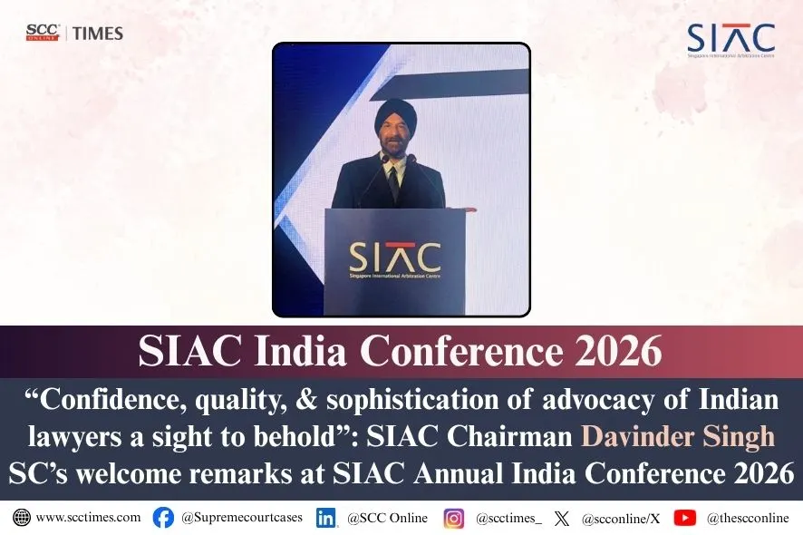 Davinder Singh SIAC welcome remarks