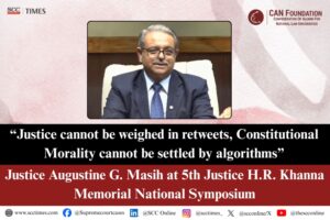 Justice A.G. Masih Justice H.R. Khanna Memorial Symposium