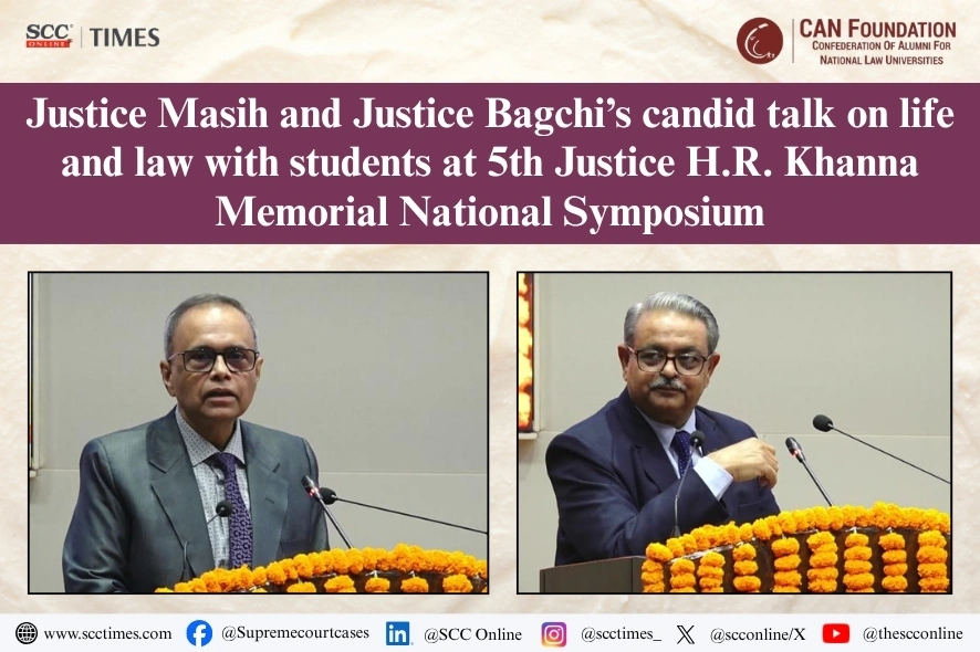 Justice Masih Justice Bagchi Talk to Students