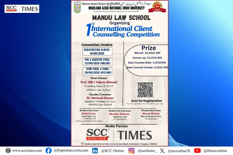 MANUU Law School International Client Counselling Competition 2026