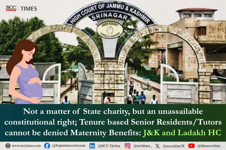 Maternity benefits for Senior Residents