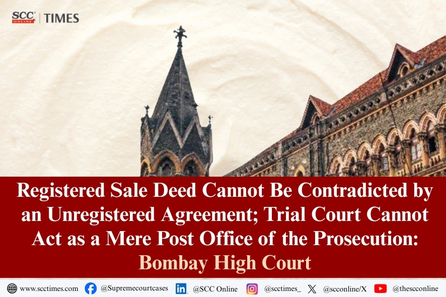 Registered sale deed contradicted