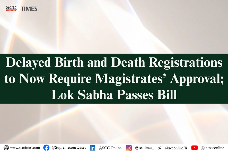 Registration of Births and Deaths Amendment Bill