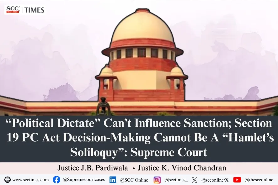 Sanction under Prevention of Corruption Act