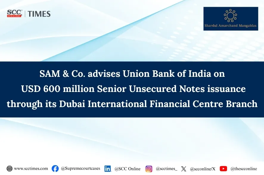 Union Bank of India USD 600 million Notes