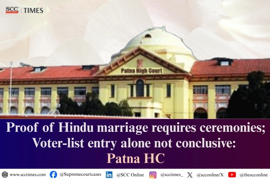 Voter-list entry not conclusive proof of marriage