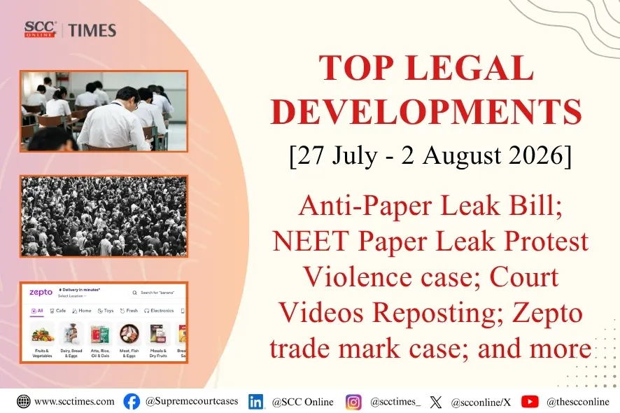 Weekly Legal Developments India