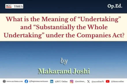 undertaking under Companies Act 2013