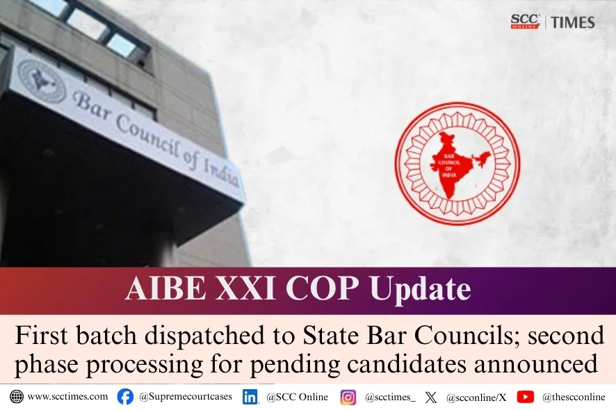 AIBE XXI COP dispatch