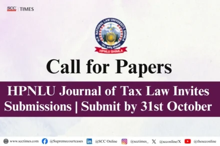 HPNLU Journal of Tax Law Call for Papers 2026