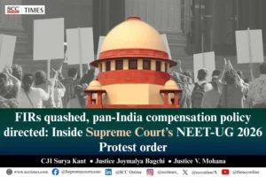 NEET-UG 2026 protests Supreme Court FIRs