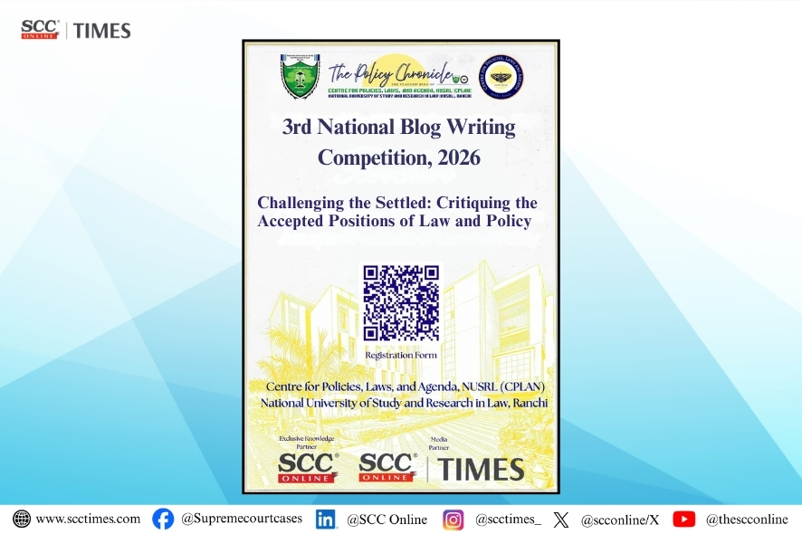 NUSRL Ranchi: Announces National Blog Writing Competition 2026 Theme