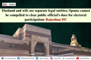 Pending dues of spouse cannot bar election